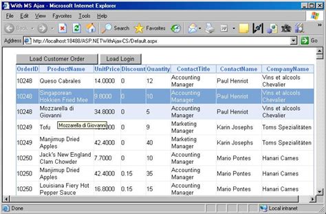 AJAX DataGrid: An ASP.NET User Control .